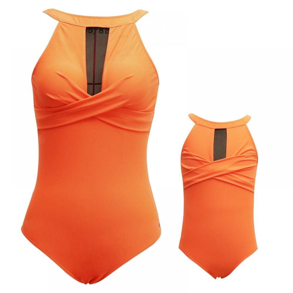 Sunwukong Mother and Daughter Bathing Suits Push Up Halter Bandage