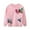 Pink, variant on Toimothcn T Shirts For Toddler Girls Long Sleeve Crewneck Sweatshirts Cute Sweet Butterfly Printed Breathable Loose Fit Pullover Shirts Tops Lovely Girls Clothes