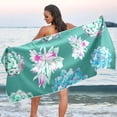 thumbnail image 6 of Coolnut Succulents Pattern Green Beach Towel Fast Drying Camping Towels Sand Free Beach Blanket Soft Absorbent Travel Sport Towel for Gym Bath Shower Swimming 30" x 60" Washcloth Gift, 6 of 7