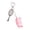 Pink, variant on Dense Conceit Glass Key Hoop Highlighting Detachable Comb And Against Loss Charm For Outdoor Tasks