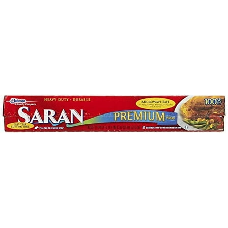 Saran Premium Plastic Wrap, 100 Sq Ft