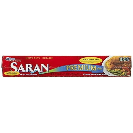 Saran Premium Plastic Wrap, 100 Sq Ft