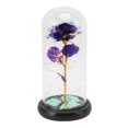 thumbnail image 4 of LED Artificial Rose Glass Ornament, Colorful Blue Fake Flower Glass Dome Light Romantic Lightweight  For Valentine's Day, 4 of 8
