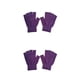 thumbnail image 4 of Jumpingount 1 par de guantes sin dedos, tejido artesanal, cubierta de medio dedo, accesorio de ropa, calentador de manos con Color sólido para Violeta 2piezas, 4 of 6