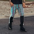 thumbnail image 2 of Hfolob Pants For Men Mens Colorful Reflective Pants Casual Hop Hop Leg Pants Colorful Reflective Pants Outdoor Pants, 2 of 9
