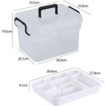 thumbnail image 4 of Hespama Boîte Vide en Plastique Transparent pour Premiers Secours, Boîte de Rangement pour Kit de Médicaments Familiaux, Lot de 1, 4 of 7