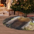 thumbnail image 2 of Cauagu 48" Christmas Tree Skirt Cat In Sun Hat Pattern Christmas Tree Decorations Tree Mat for Xmas Decorations Occasion Holiday Home Decor -48", 2 of 7