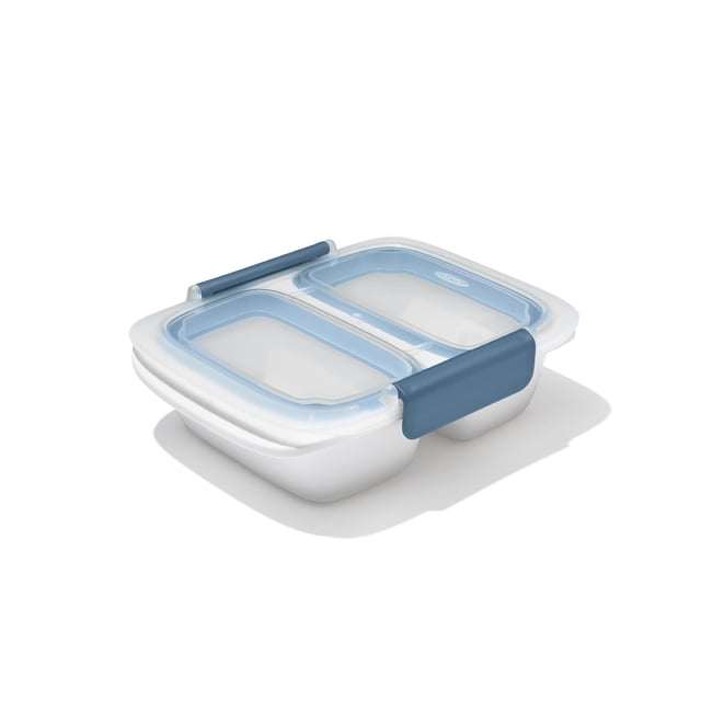 Recipiente OXO Prep and Go dividido de 2 tazas, azul océano