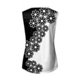 thumbnail image 5 of Camiseta sin mangas de encaje con estampado de mujer Camiseta sin mangas de empalme de cuello redondo Camiseta ligera y cómoda delgada OAVQHLG3B Store lin121212, 5 of 5