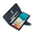 thumbnail image 5 of Feishell for Samsung Galaxy A53 5G Wallet Case with Wrist Strap,Premium PU Leather Zipper Pocket Magnetic Buckle Folio Flip ID Credit Card Slots Shockproof Kickstand Phone Case for Women Men,Blue, 5 of 15