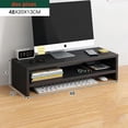 thumbnail image 3 of LUNA PARK Soporte Monitor y Organizador Escritorio, Elevador Base para Monitor Pc con Estante de Almacenamiento 3 Niveles y 2 Compartimentos Organizador para Computadora, 3 of 5