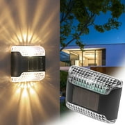 BadyminCSL Household Items on Clearance under $10 Outdoor Garden, Villa, Wall Lamp, Outdoor Courtyard, Small Night Lamp, Solar Decorative Lamp Arranged On The Wall