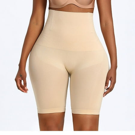 Women High Waist Shaper Shorts Breathable Body Shaper Slimming Tummy Underwear Panty Shapers Waist Trainer Body Shaper Abdomen (Beige XS S)