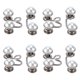 thumbnail image 3 of Ranuras para tarjetas duraderas y desmontables para jeans, reutilizables y elegantes, juego de botones de perla pequeños y elegantes de 16 piezas en color blanco, 3 of 8