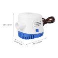 thumbnail image 2 of WRITWAA Automatic Auto Bilge Pump for Marine Use Fully Submersible Rustproof Electric Boat Water Pump, 2 of 7