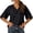 Black, variant on Womens Short Sleeve V Neck Tops Plus Size Knit Lace Cutout Tie Neck Tassels For Lightweight Relaxed Fit Blouson Sleeve Blouse Summer Dressy Casual Tunic S-XXL