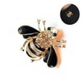 thumbnail image 3 of Versatile Crystal Bee Brooch Fashion Drip Oil Design, White, 3 of 6