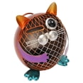 thumbnail image 4 of Hucha de Metal con forma de gato para adultos, hucha de animales coloreada a mano con tapón de goma para el hogar, sala de estar, estantería, 4 of 5
