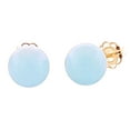 thumbnail image 2 of Trustmark 06mm Aquamarine Ball Stud Earrings 14-20 Gold Filled, 2 of 3