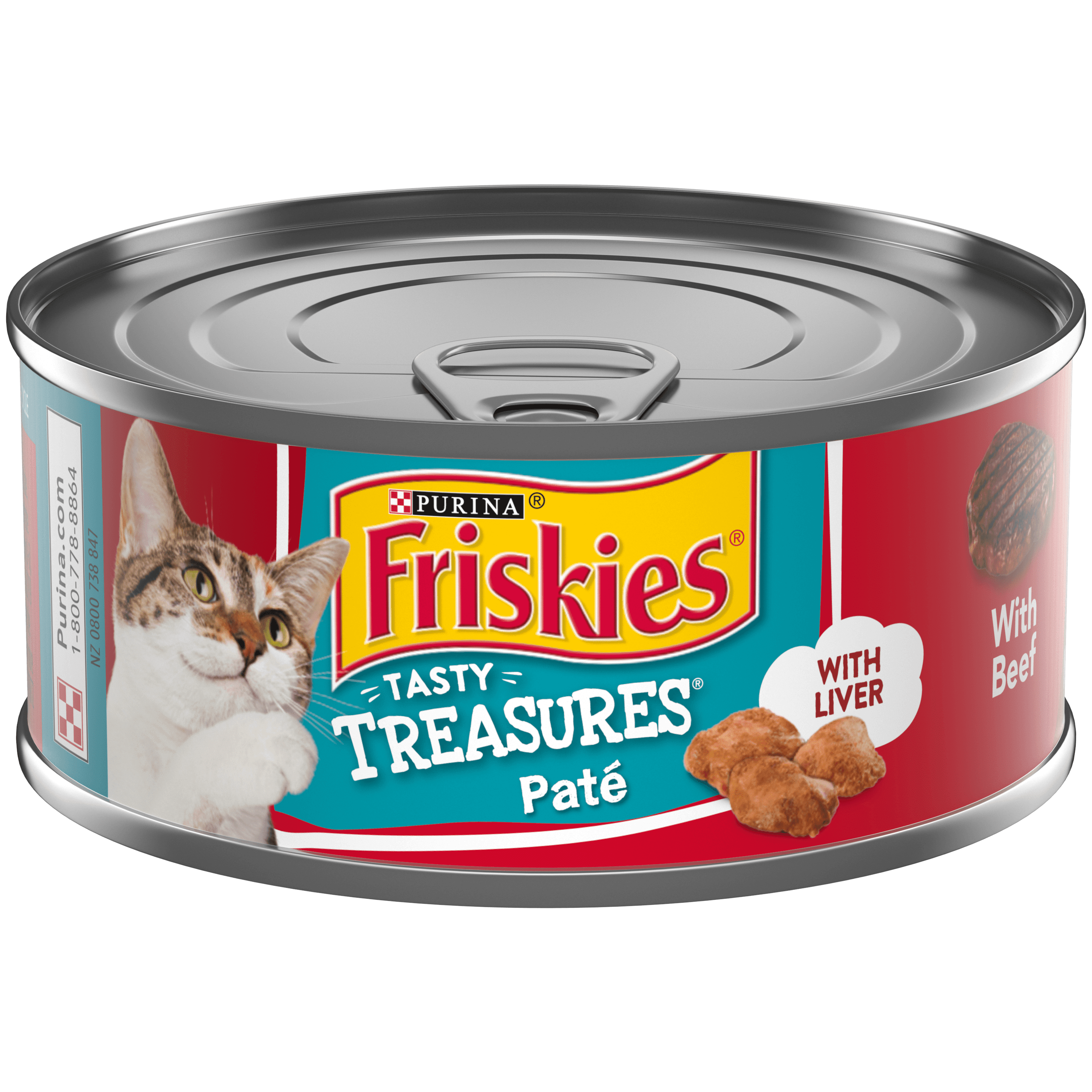  24 Pack Friskies Pate Wet Cat Food Tasty Treasures With Liver Beef 