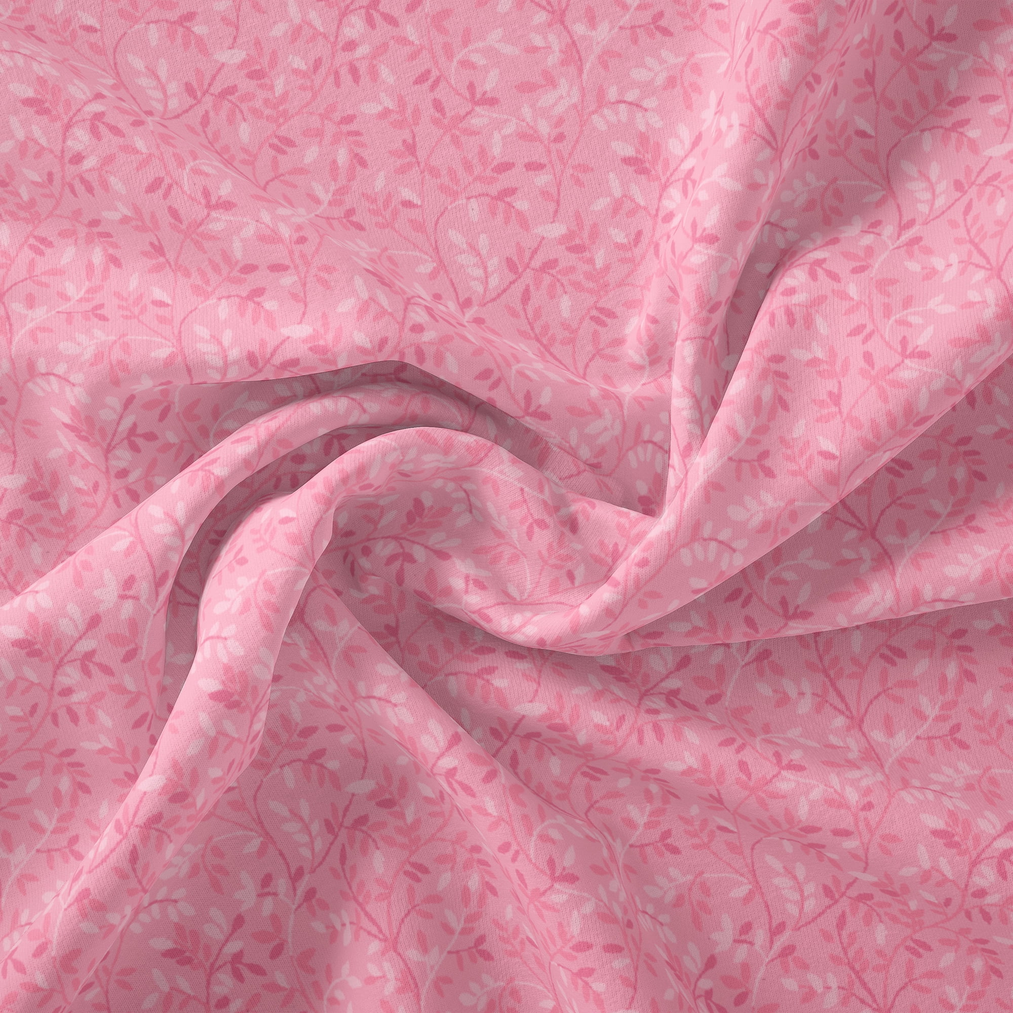 Waverly Inspirations Cut by the Yard Sewing & Craft Fabric, 100% Cotton, Italian Leaves, Pink Nectar, 44 in Wide