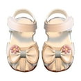 thumbnail image 4 of NOKIO Toddler Walking Sandals Toddler Leather Sandals Kids Summer Sandals Toddler Girls' Sandals Shoes Children'S Sandals Toddler Shoes Baby Girls Soft Soles Non Slip Princess Shoes, 4 of 8