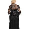 thumbnail image 4 of IYYVV Sequin Shawl and Wrap for Evening Dresses Gold Wedding Sheer Tassel Scarf for Women and Brides Black, 4 of 4