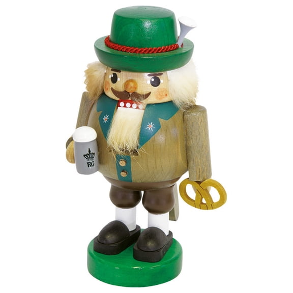 German nutcracker Bavarian on Oktoberfest, height 18 cm / 7 inch, original Erzgebirge by Richard Glaesser Seiffen