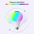 thumbnail image 4 of Graflsoa Ampoule Musicale DEL Intelligente avec Contrôle Bluetooth - 12 W E27 RVB à Changement de Couleur et Lumière Blanche, Luminosité Réglable par Télécommande et Application, Multiples Modes d'Éclairage, Parfaite pour la Décoration de la Maison, 4 of 6