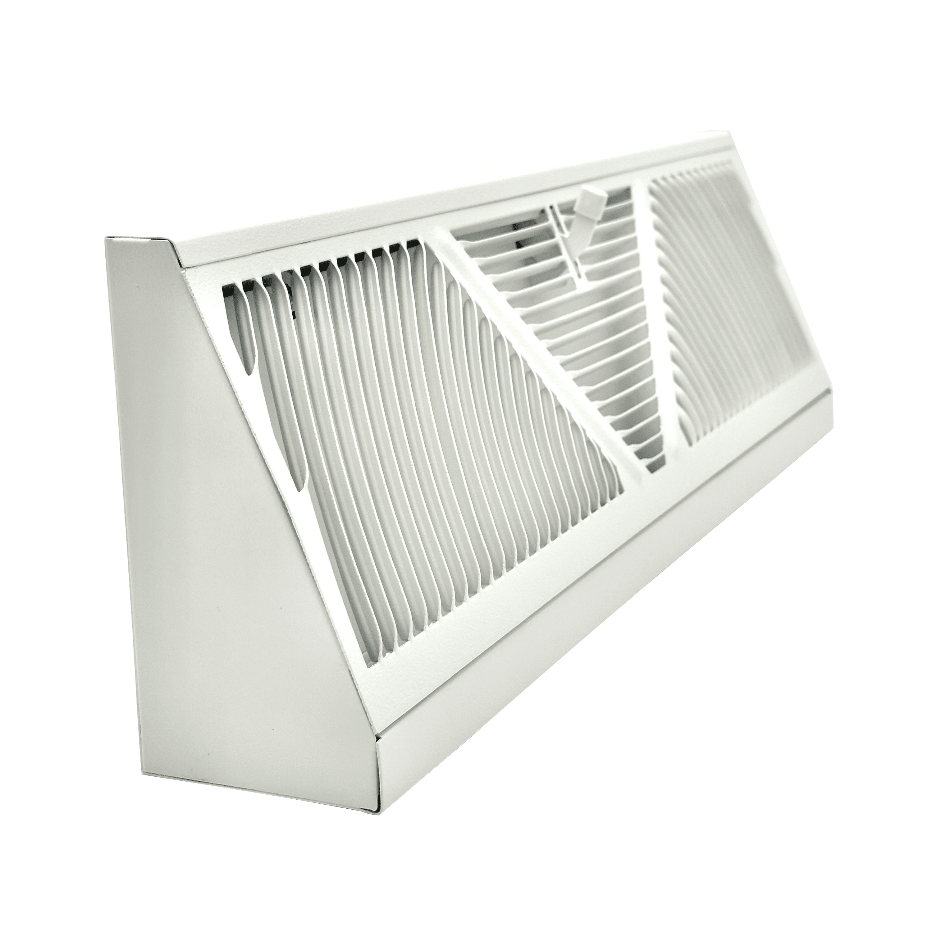 Shoemaker 875 White Baseboard Register Extended Height - 18" Length - 5.5" Height - 2 3/4" Base Projection