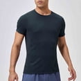 thumbnail image 3 of SCSAlgin Man Solid Color Breathable Sports Running Fitness Training Short Sleeve Round-Neck Top T-shirt, 3 of 6