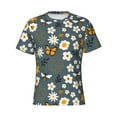 thumbnail image 3 of Naloa Flowers and Bee Men's T-Shirt Sport T-shirt Men's Basic Tee Casual Men's Shirt, Round Neck, Short Sleeves - X-Large, 3 of 5