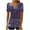Purple, variant on LUOGENLI Female Shirts for Women Women Summer Printing Trendy Button Cardigan Short Sleeve Shirt V Neck Casual Fitted Tunic Clothes Tops Womens T-shirts Graphic Tees Vintage St. Patrick's Day Black L