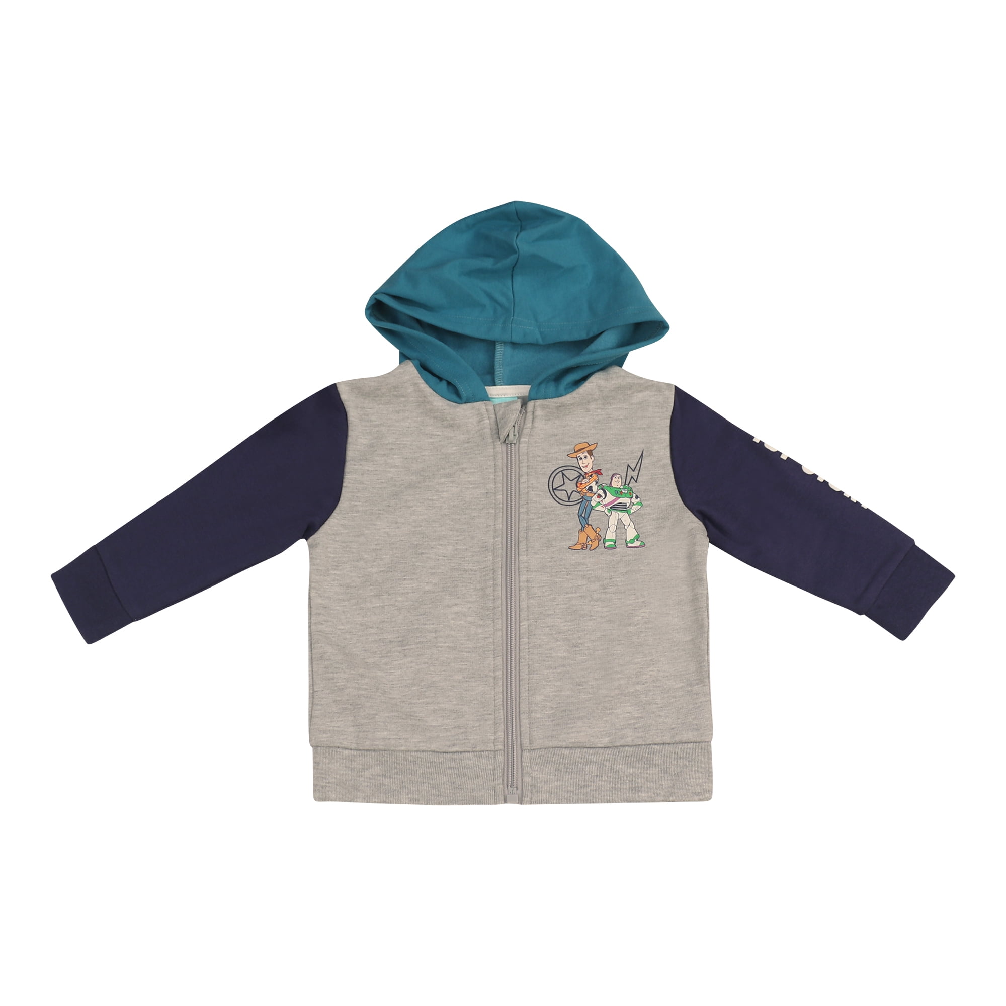 Disney Clothes Baby Boy Hoodie & Pants Set – Toy Story & Cars 3-Piece Outfit with T-Shirt, Zip-Up Hoodie & Joggers (12M–24M)