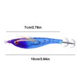 thumbnail image 4 of Señuelo Pesca Luminoso Anzuelos Calamar Anzuelo Artificial Cebos Jigging () Azul, 4 of 4