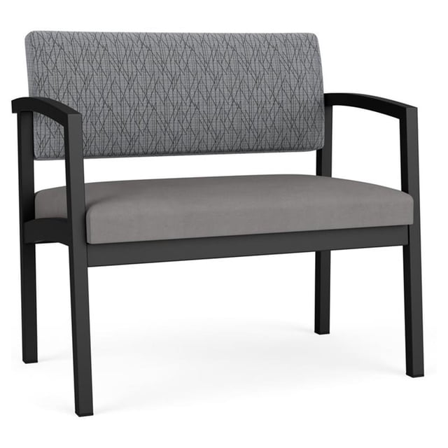 Chaise Bariatrique d'Attente de Réception en Acier Lenox / Acier Noir / Gris / Gris