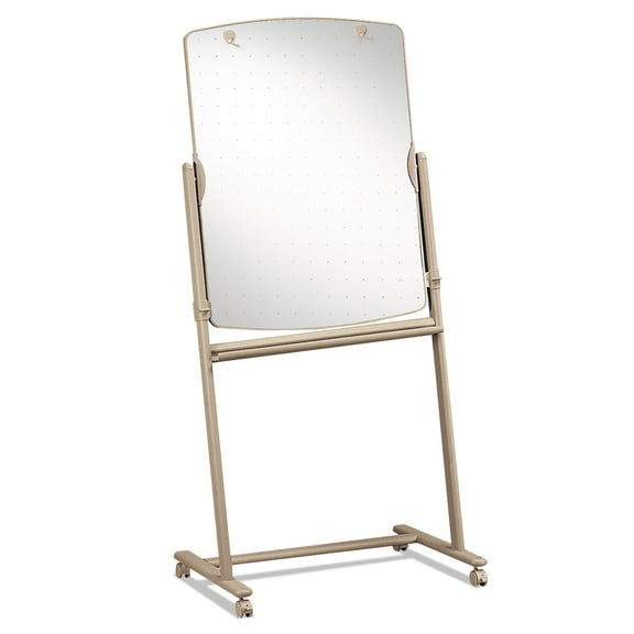Quartet Reversible Total Erase Mobile Easel, Whiteboard, 31" x 41", Neutral Frame