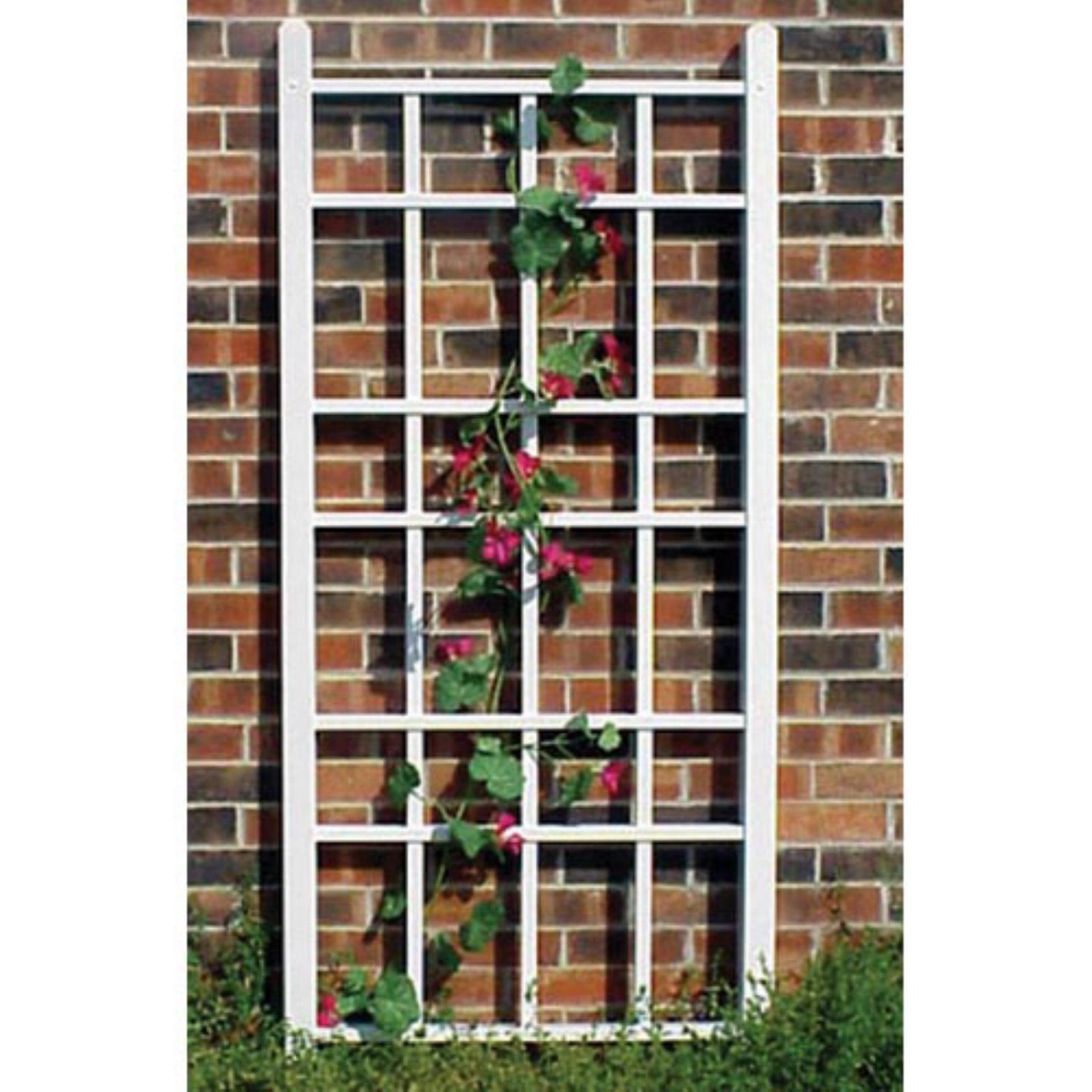 Dura-Trel Cottage 5.5-ft. Vinyl Wall Trellis White by Dura-Trel
