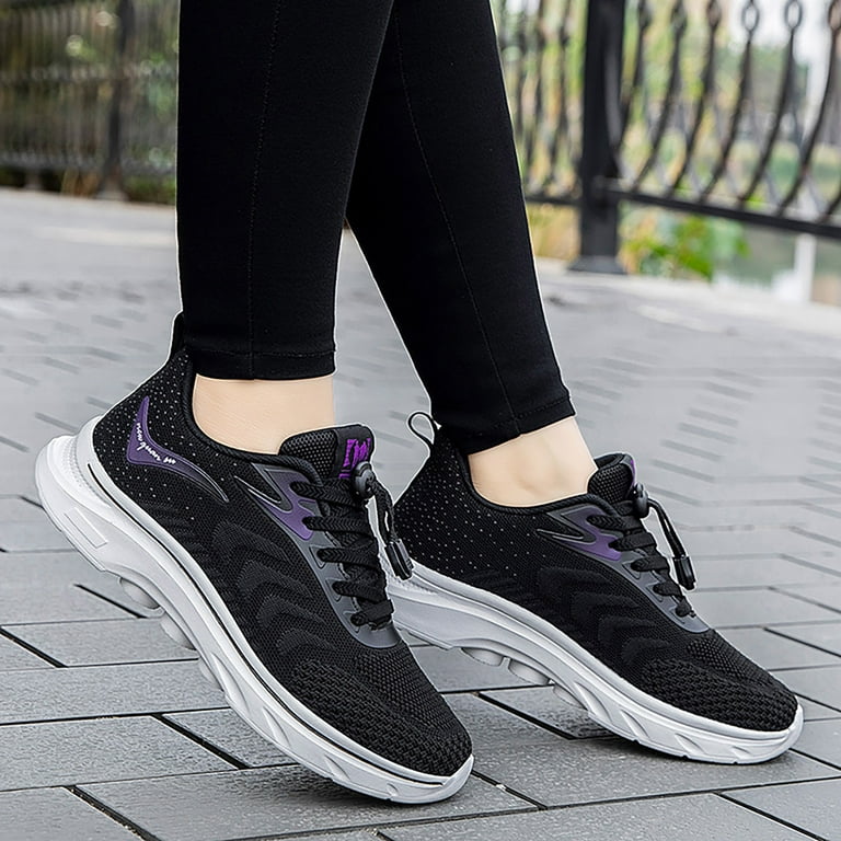 Sopiago Cute Shoes Walking Shoes Women with Arch Support Orthopedic Shoes for Women for Knee Back Foot Pain Relief Non Slip Womens Sneakers Black 40 Walmart