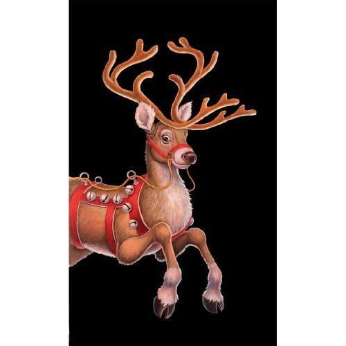 Wowindow Posters Dashing Reindeer Christmas Window Decoration 34 5 X60 Poster Walmart Com Walmart Com