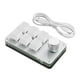 thumbnail image 1 of Sidaley Teclado mecánico multifuncional para juegos, controlador USB portátil para el hogar, Mini teclado programable, teclado de escritorio, Juegos de teclado y mouse para computadora Blanco, 1 of 6