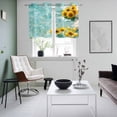 thumbnail image 5 of 2 Panels Kitchen Tier Curtains 39 Inch Length, Watercolor Grommets Window Treatment Curtain, Lemon Lake Aqua Summer Ocean Watercolor Thermal Curtains Drapes for Living Room/Bathroom, 5 of 9