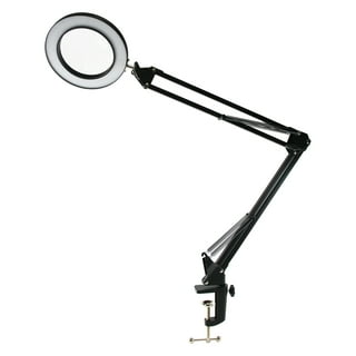 Gymax LED Magnifying Glass Desk Lamp w/ Swivel Arm & Clamp 2.25x  Magnification Black