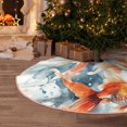thumbnail image 5 of Sikiie Three Goldfish Watercolor Splash Christmas Tree Skirt, Christmas Tree Decorations, Christmas Decor, Tree Mat Decoration(30-48IN)-36", 5 of 6