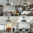 thumbnail image 5 of Datingday 42" Chandelier Ceiling Fan Light,Black Modern DIY Ceiling Fan Light Remote Control 4 Retractable ABS Blades for Bedroom Living Dining Room Decoration, 5 of 6