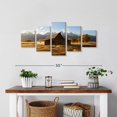 thumbnail image 2 of Elephant Stock Wyoming Moulton Barn Wall Art - Horizontal Multi Panel Canvas - Living Room Wall Decor - Places Multi Panel - Brown And Blue Decor - 29" x 12", 2 of 4
