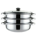 thumbnail image 1 of Olla de acero inoxidable,Olla de cocina de acero inoxidable Olla multicapa con asas Olla de cocina Meticulosamente diseñada, 1 of 2
