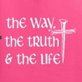 thumbnail image 5 of Wild Bobby The Way, The Truth & The Life Inspirational/Christian Unisex Graphic Hoodie Sweatshirt, Neon Pink, Small, 5 of 5