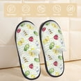 thumbnail image 2 of Balery Insects Pantuflas de Casa de Felpa Silenciosas con Diseño Estampado, Zapatillas Cómodas Antideslizantes de Algodón para Interior-Medium, 2 of 8