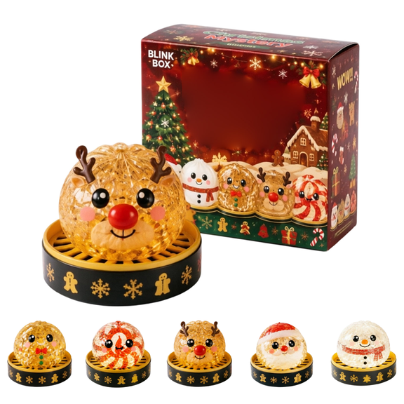 Christmas Glitter Ball Squishy, Colorful Cute Bao Balls Squeeze Balls Stress Relief Sensory for Holiday